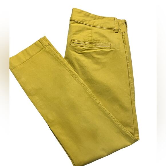 Old Navy Mustard Yellow Ankle & Cropped Jeans size 4 - Picture 4 of 10